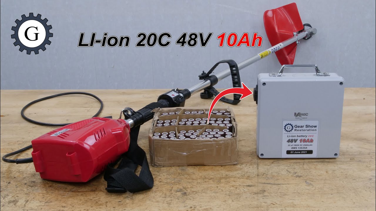 DIY Li-ion 20C 48V 10Ah Battery Pack for Brushless Electric Lawn Mower ...