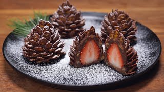맛있는 솔방울🍓노오븐! 초코 시리얼 케이크!