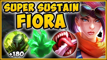 UNTHINKABLE STRATEGY?? UNLIMITED SUSTAIN FIORA STRAT IS 100% BUSTED FIORA SEASON 9 League of Legends