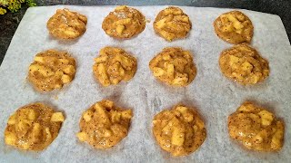 Cookies that you will eat without feeling guilty! Delicious apple cookies in just 5 minutes!