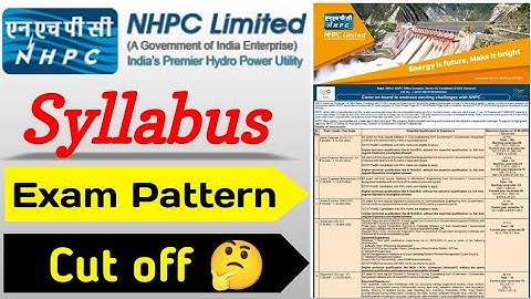 NHPC JE Syllabus 2023|Exam Pattern|Cut Off 🤔 |Civil/Electrical/Mechanical|#nhpcje @TechCareerGyan