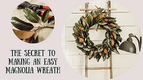 How to make the Easiest Wreath with Fresh Magnolia...