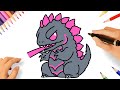 HOW TO DRAW GODZILLA ????