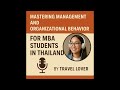 Mastering Management and Organizational Behavior for MBA Students in Thailand