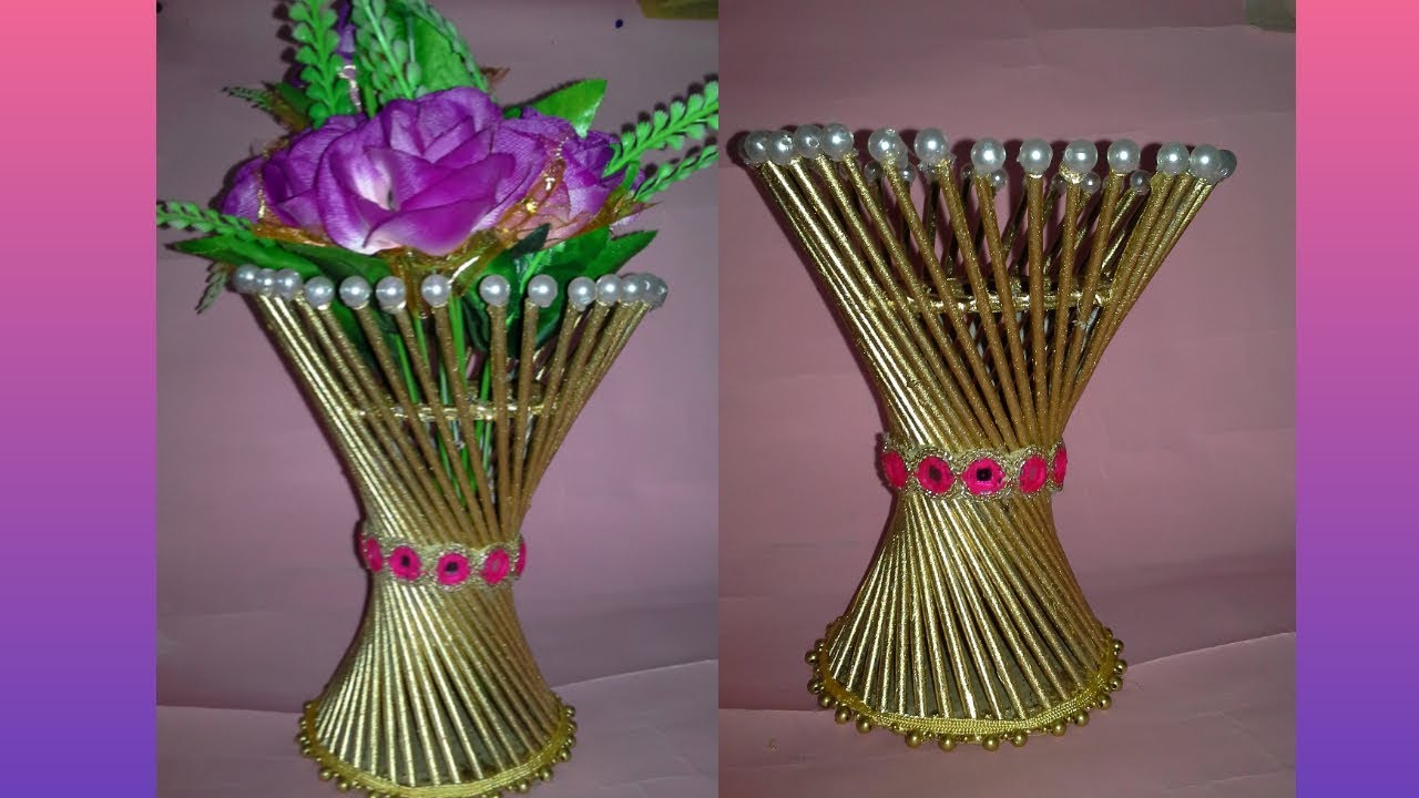 How to make Flower Vase ||DIY Simple Paper Craft|flower Pot making