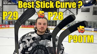 What is the BEST hockey stick blade curve - P28 vs P29 vs P90TM