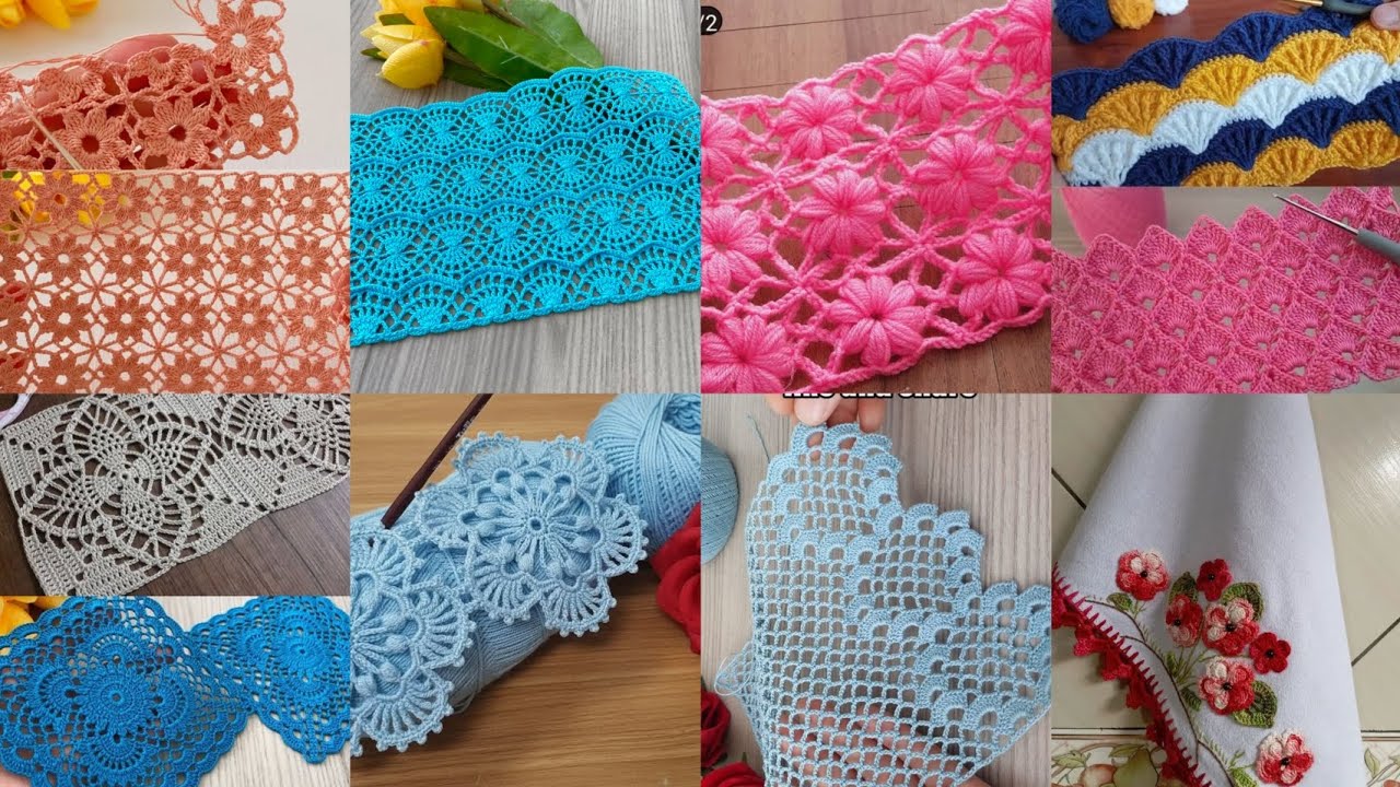 Most beautiful crochet laces & laces border ||Crochet stitches trending new designs 2025 