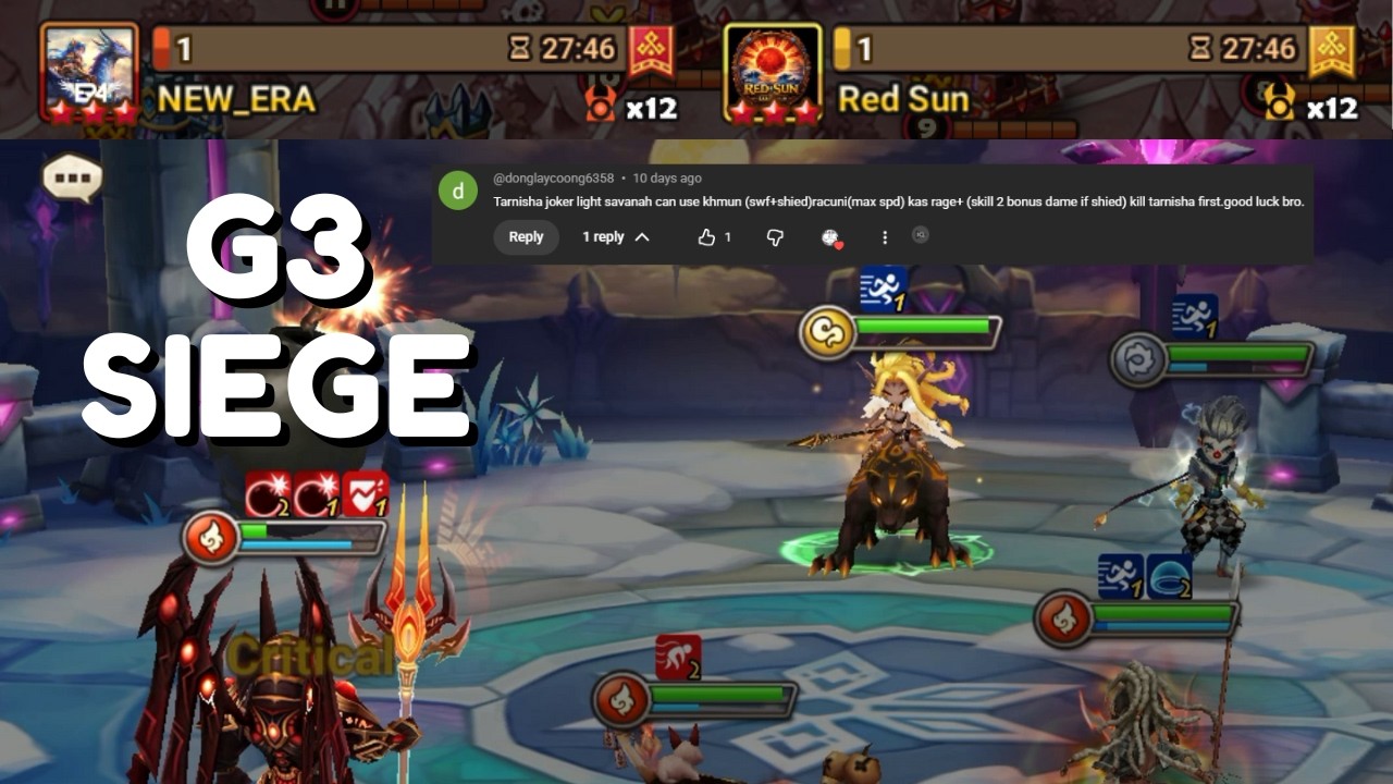 G3 SIEGE : NEW_ERA / Red Sun - Balance Patch Was A Bust So Now We're Here! - Summoners War