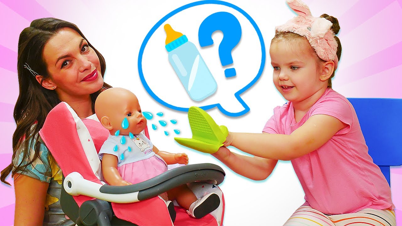 La pequeña Lina tiene ganas de llorar... Juego de niñera. Episodios de ...