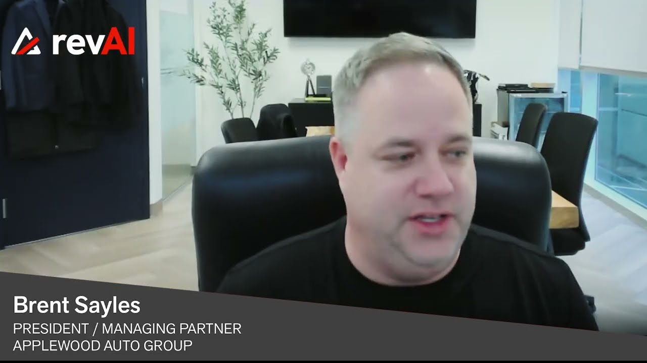 A revAI dealer talking about their results on video