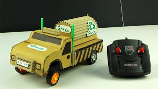 DIY Garbage Truck, Remote Controlled Garbage Truck With Cardboard, Garbage Truck Made From Hardcover