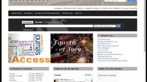 Emporia State Library Website Tour