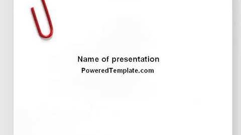 Paperclip PowerPoint Template by PoweredTemplate.com
