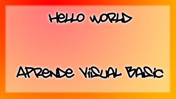 Hello Word: Aprende a programar em Visual Basic! (Learn how to program in VB.net !)