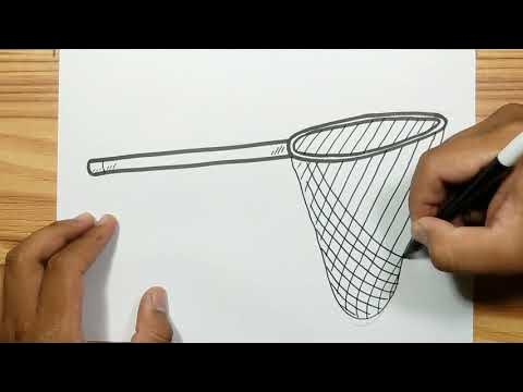 How to draw FISHING NET with easy 