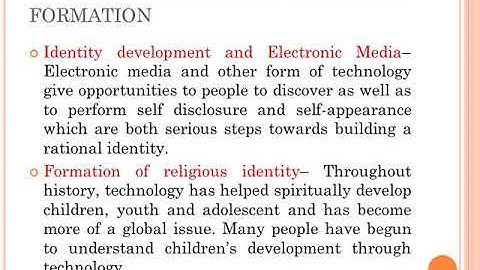 Influence of Technology on identity formation