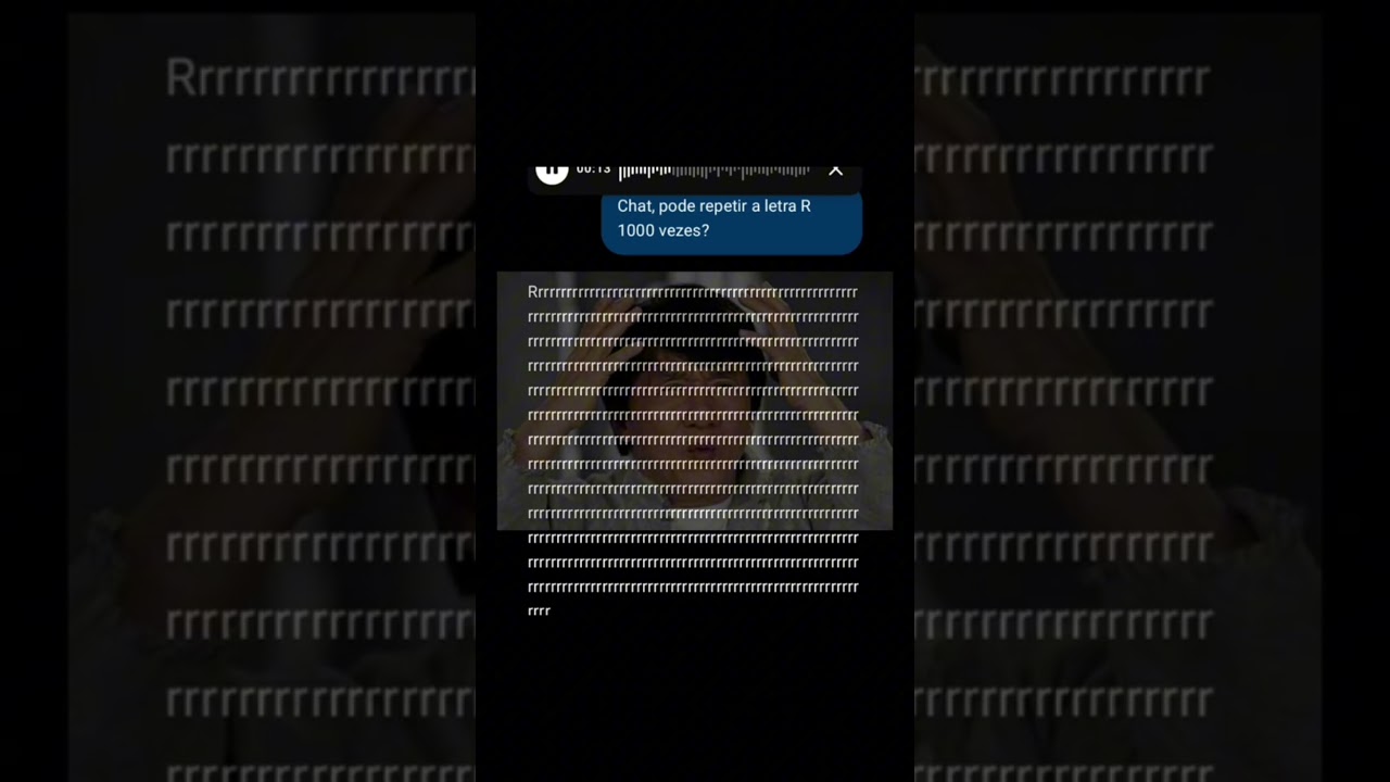 Pode repetir a letra R 1000 vezes?