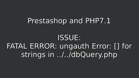 prestashop 1.6.* & PHP7.1