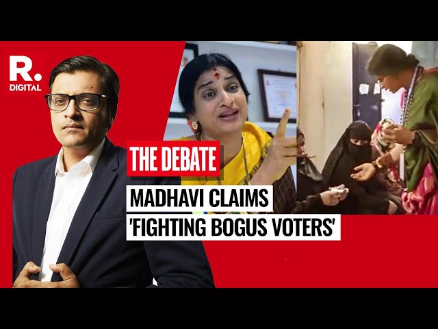 Madhavi Latha Joins Arnab Live to Discuss Controversy Surrounding Burqa Clad Women Voters class=