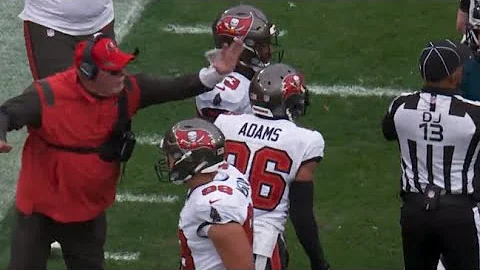 Bruce Arians HITS Bucs player, slaps Andrew Adams in Wild Card 2021 NFL Playoffs game vs Eagles