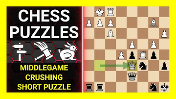 Chess Puzzles to Practice. Themes: Middlegame, Crushing, Short puzzle. Learn Chess