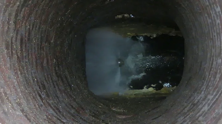 fatberg cleansing on a 900mm brick egg sewer which was completely blocked with fat and grease