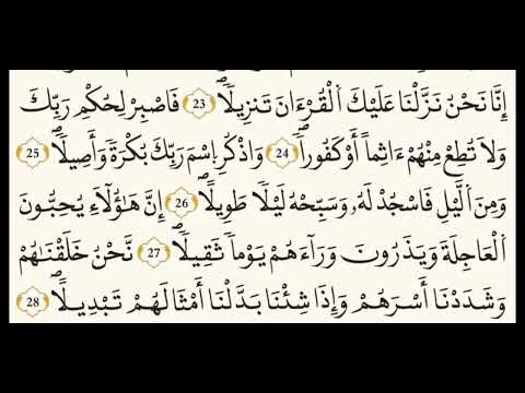 سورة الانسان الاية 18 الى اخر السورة