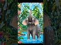 beautiful elephant at waterfall #ai #elephant #aishorts #viral #funny #shorts