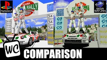 Sega Rally - PS2 vs Saturn - Graphics Comparison (60fps)