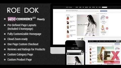 Preview WooCommerce WordPress Theme - RoeDok