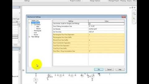Revit MEP 2012 Tutorial - Mechanical Duct Settings