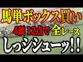 馬単4頭ボックス12点で全レースだッ！【競馬実践】