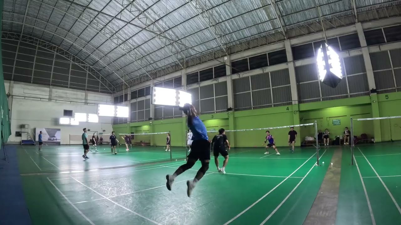 #เพิ่มสุข [Drunker Badminton] Game3 Beer Sharp VS Per Ya   4K