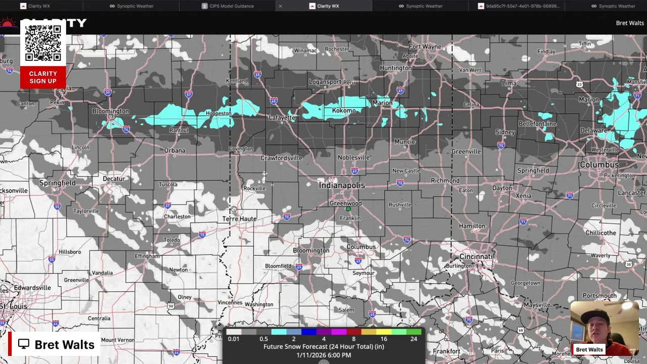 Expecting scattered snow showers and squalls tonight! - YouTube