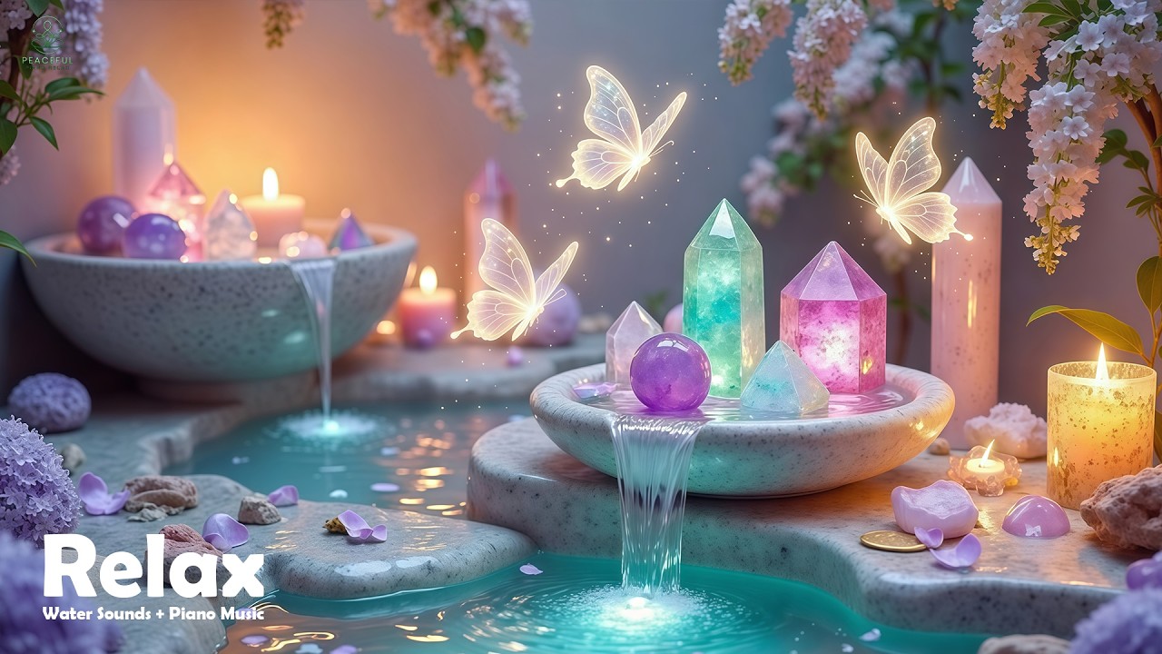 Soothing Spa Piano + Water Sounds 🌿 Relieve Stress, Anxiety & Depression | Calm Mind & Body