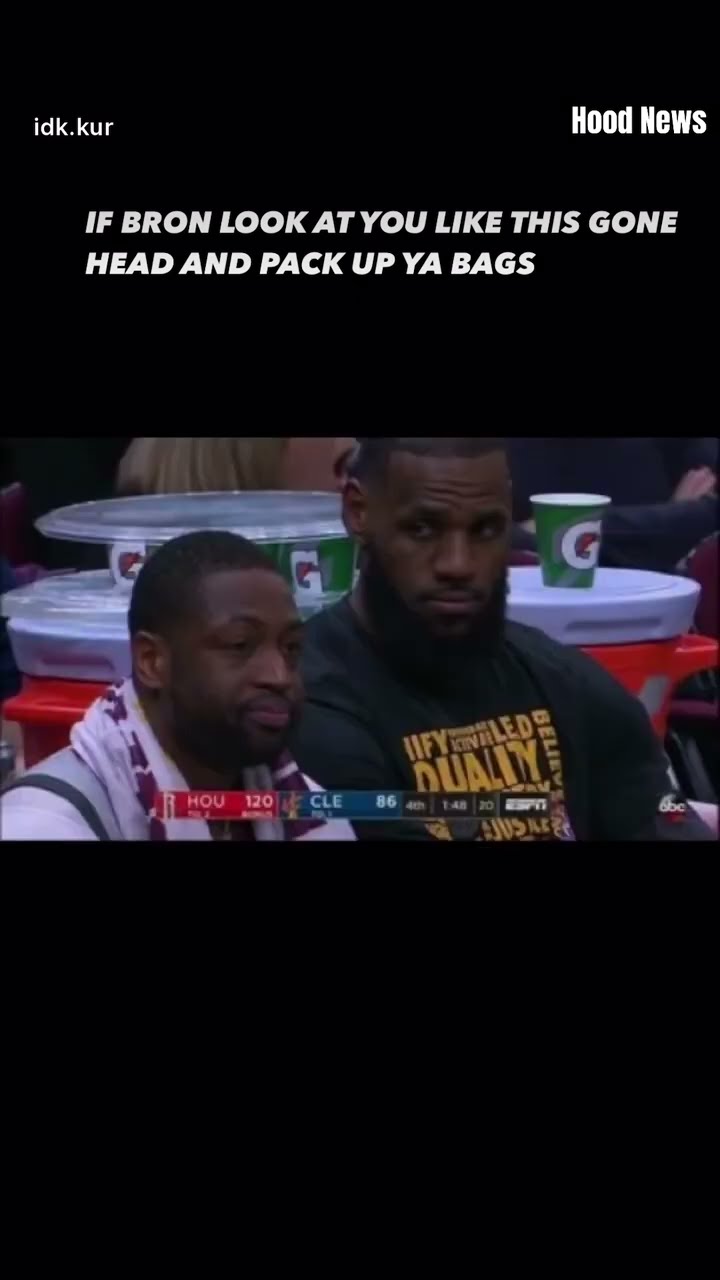IF BRON LOOK AT YOU LIKE THIS #hoodnews #lebronjames #kingjames #nba #basketball #trending #how #wow