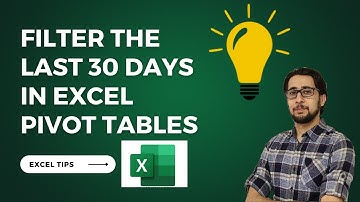 Filter the last 30 Days in Excel Pivot Tables (AND function)