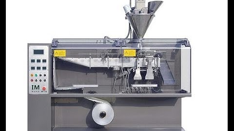 Horizontal form fill seal packing machine for powder with double heads Hffs system