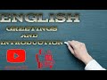 Greetings and introduction/ሳላምታ እና ራስን ማስተዋወቅ