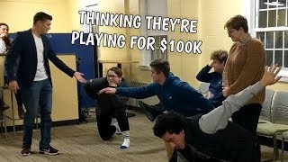 Hypnotized to Think They are Competing for a $100,000 Prize | College Dorm Hypnosis Show