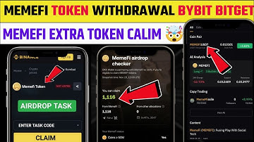 Memefi Token Withdrawal Bybit Exchange | Memefi Extra Token Okx Wallet | Memefi Token withdrawal