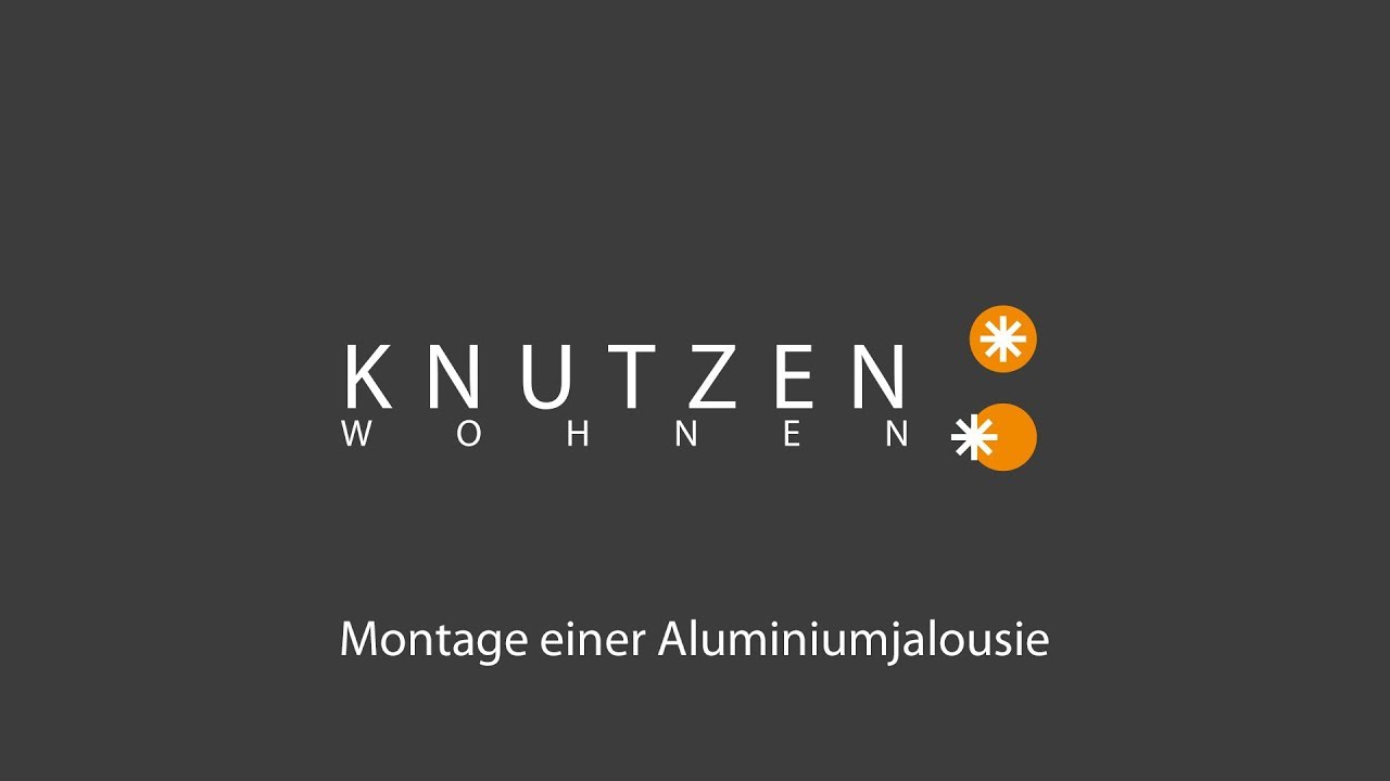 Knutzen Wohnen Infovideo Montage Einer Aluminiumjalousie Youtube