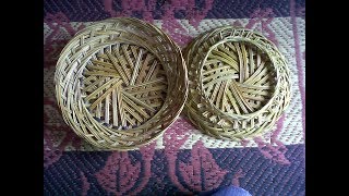 cara membuat ingka atau piring lidi untuk pemula
