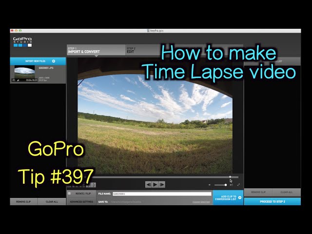 GoPro Studio: How To Make A Time Lapse Video - GoPro Tip #397 | MicBergsma  - YouTube