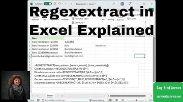 Regexextract function in Excel explained