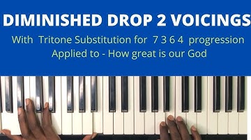 The 7 3 6 4 Diminished drop 2 Voicing Application