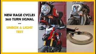 NEW RAGE CYCLE Rage 360 LED Turn Signals 41 mm Clear Front RAGE-360-41 