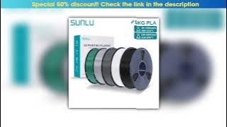 Slide SUNLU 3D PLA Filament 1.75mm 5KG Multicolor Neatly Wound PLA Plastic 3D Filaments with Reusab