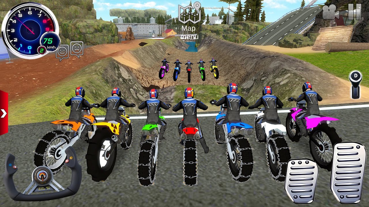 Motor Dirt Bike Racing Simulator 2025 - Off-Road Bike Stunt Driving 3D #3 - Android / IOS Gameplay