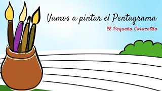 Video thumbnail of "Cinco líneas│Pequeño Caracolito│El Pentagrama Musical│Canción Infantil│Música y Movimiento│ ↓"